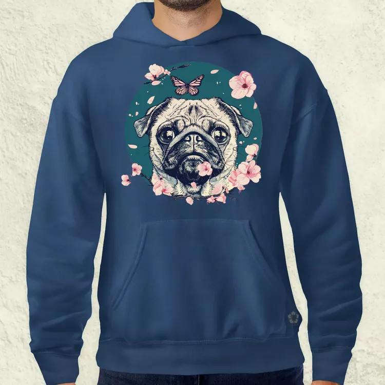 Mopsz és pillangó v2 férfi pulóver