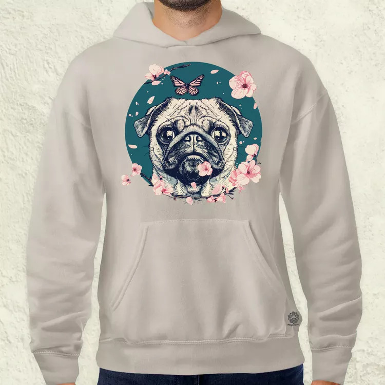 Mopsz és pillangó v2 férfi pulóver