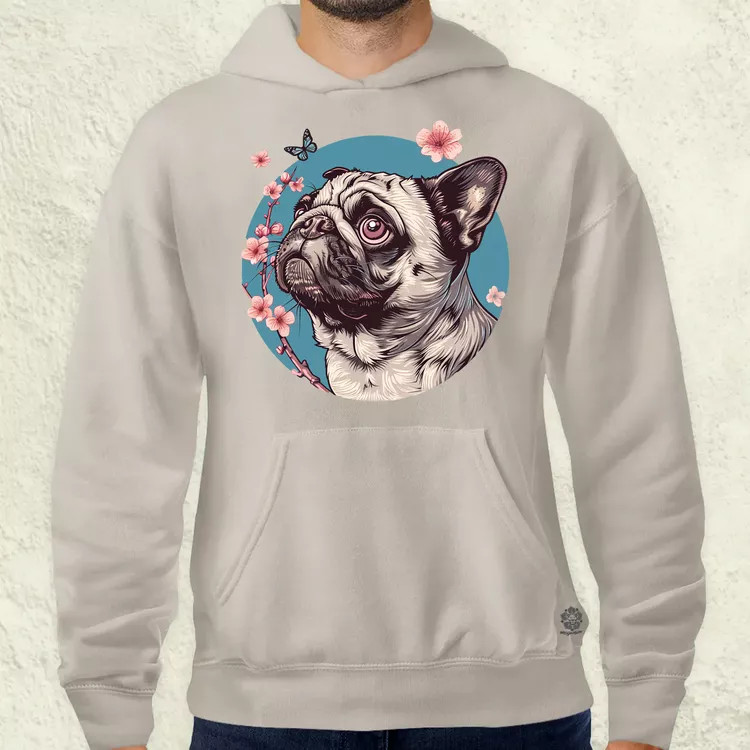 Mopsz és pillangó v4 férfi pulóver