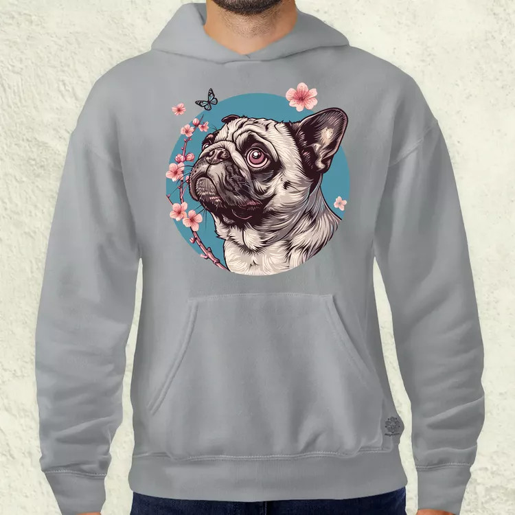 Mopsz és pillangó v4 férfi pulóver