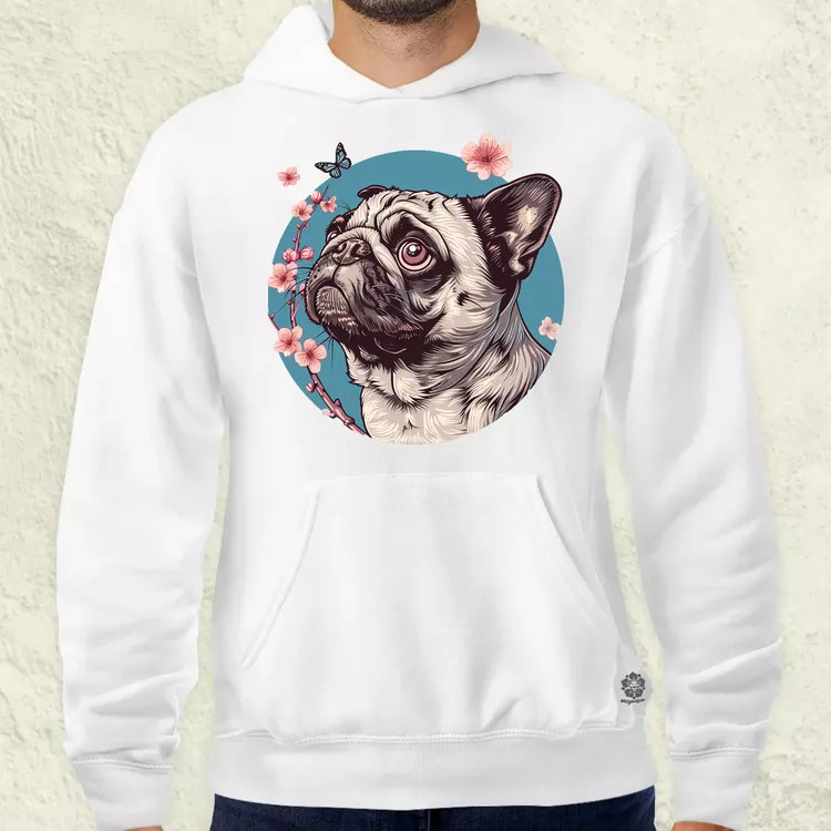 Mopsz és pillangó v4 férfi pulóver