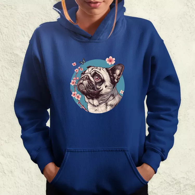 Mopsz és pillangó v4 női pulóver