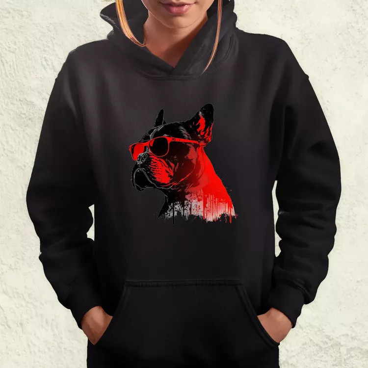 Napszemcsis buldog v1 női pulóver
