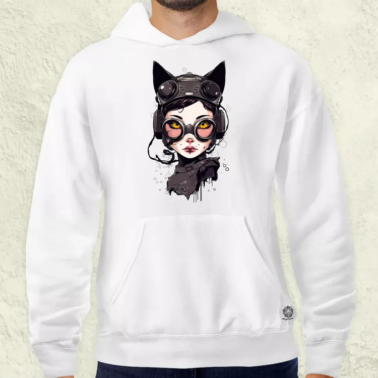 Kawaii macskalány v4 férfi pulóver