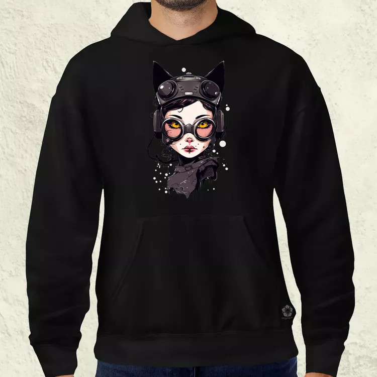 Kawaii macskalány v4 férfi pulóver