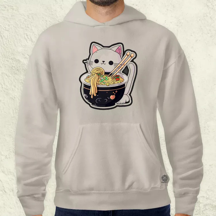 Kawaii rámen cica v3 férfi pulóver