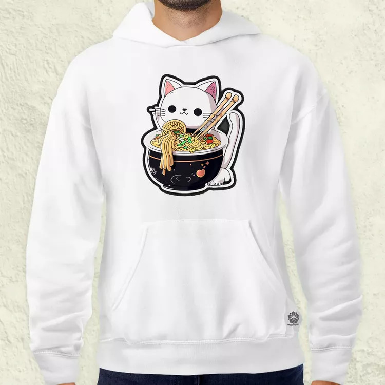 Kawaii rámen cica v3 férfi pulóver