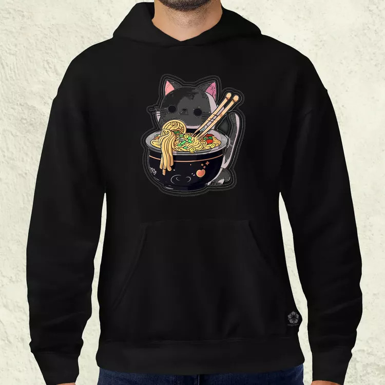 Kawaii rámen cica v3 férfi pulóver