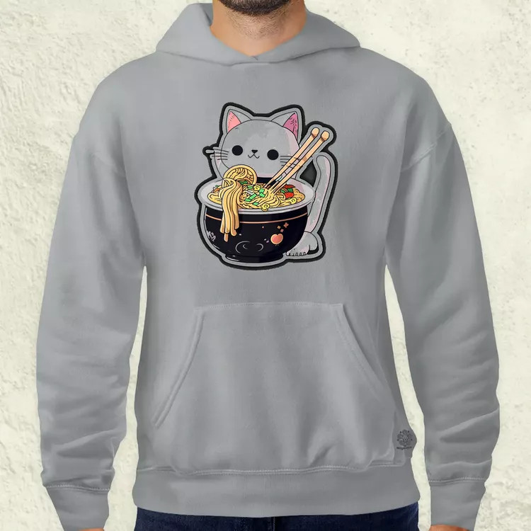 Kawaii rámen cica v3 férfi pulóver