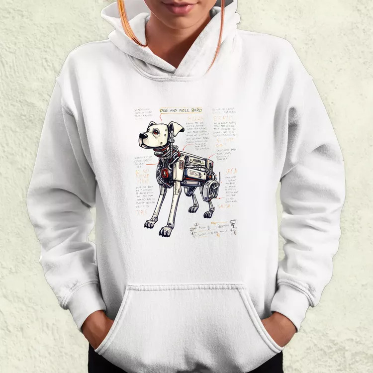 Robotkutya vázlat v2 női pulóver