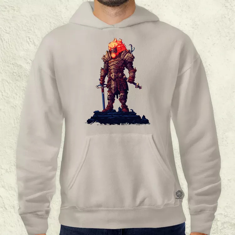 Pixelart harcos v1 férfi pulóver