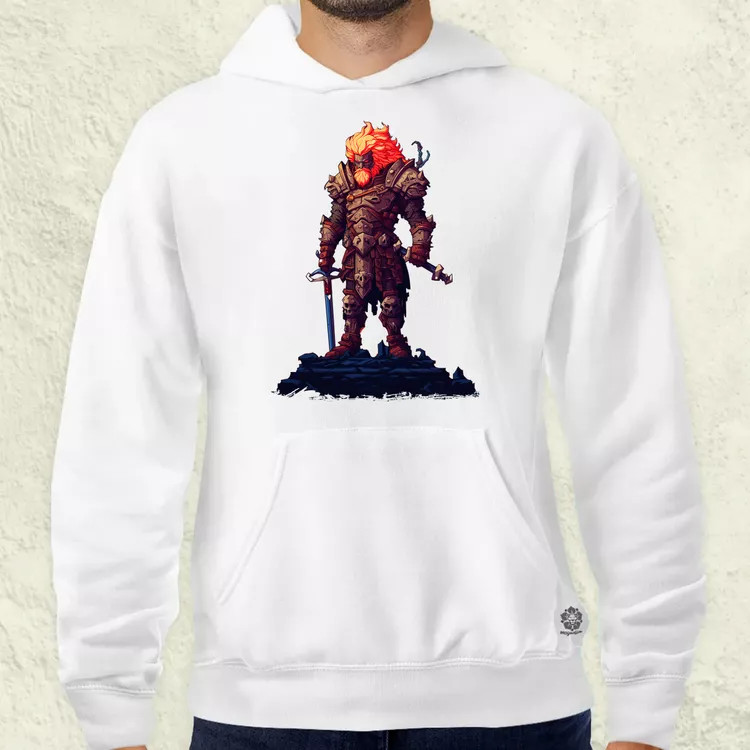 Pixelart harcos v1 férfi pulóver