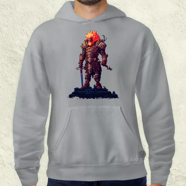 Pixelart harcos v1 férfi pulóver