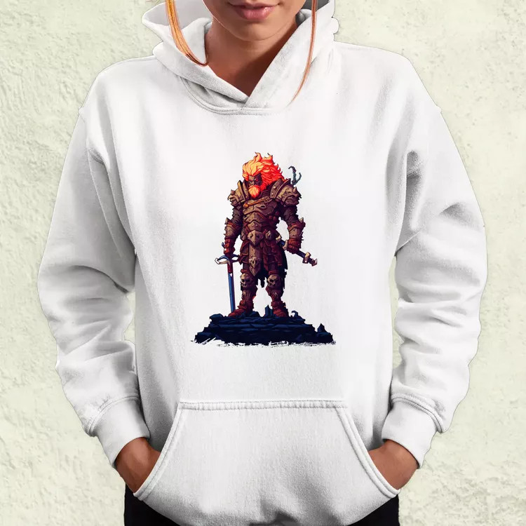 Pixelart harcos v1 női pulóver