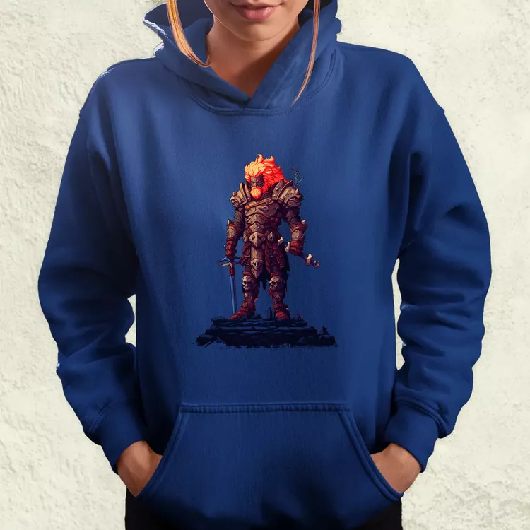 Pixelart harcos v1 női pulóver