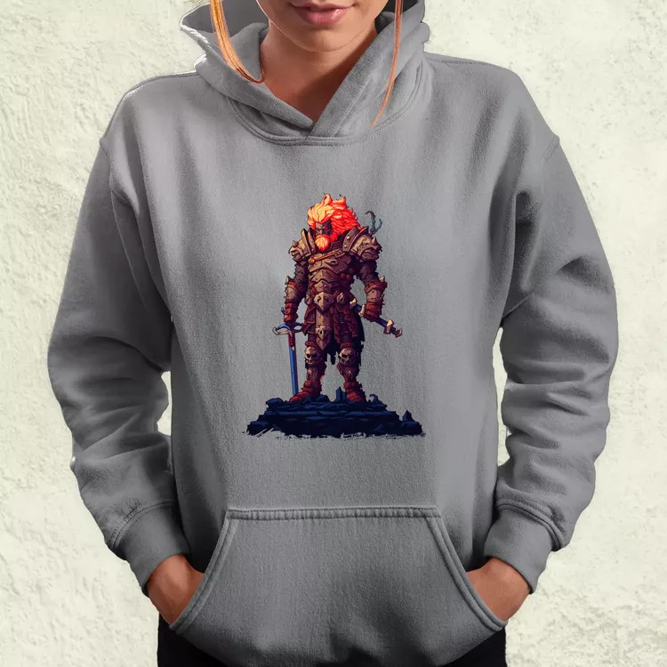 Pixelart harcos v1 női pulóver