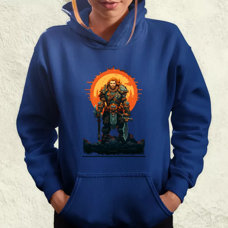 Pixelart harcos v7 női pulóver