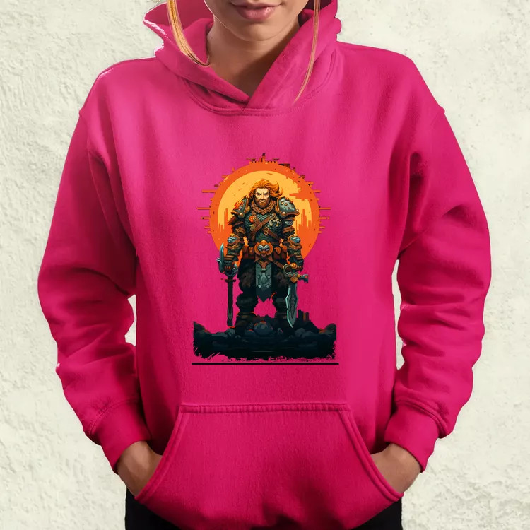 Pixelart harcos v7 női pulóver
