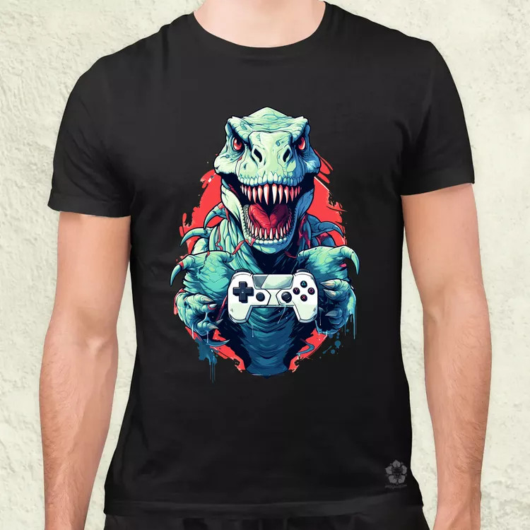 Gamer T-rex v4 férfi póló