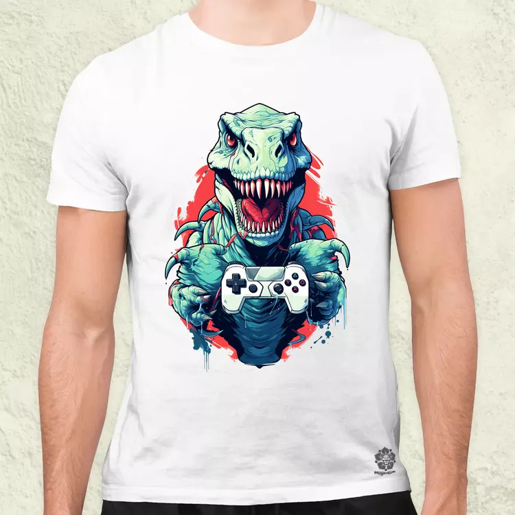 Gamer T-rex v4 férfi póló