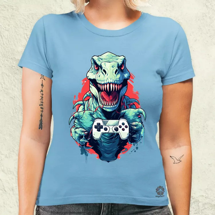 Gamer T-rex v4 női póló