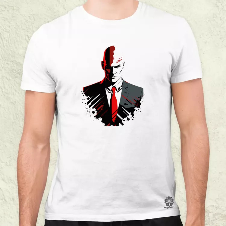 Hitman 47-es ügynök fanart v1 férfi póló