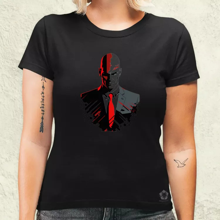 Hitman 47-es ügynök fanart v1 női póló