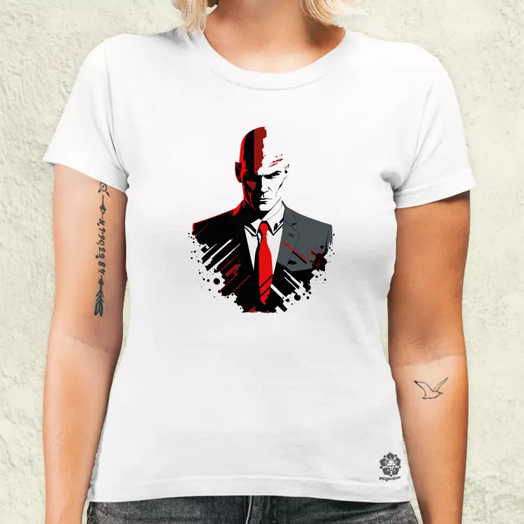 Hitman 47-es ügynök fanart v1 női póló