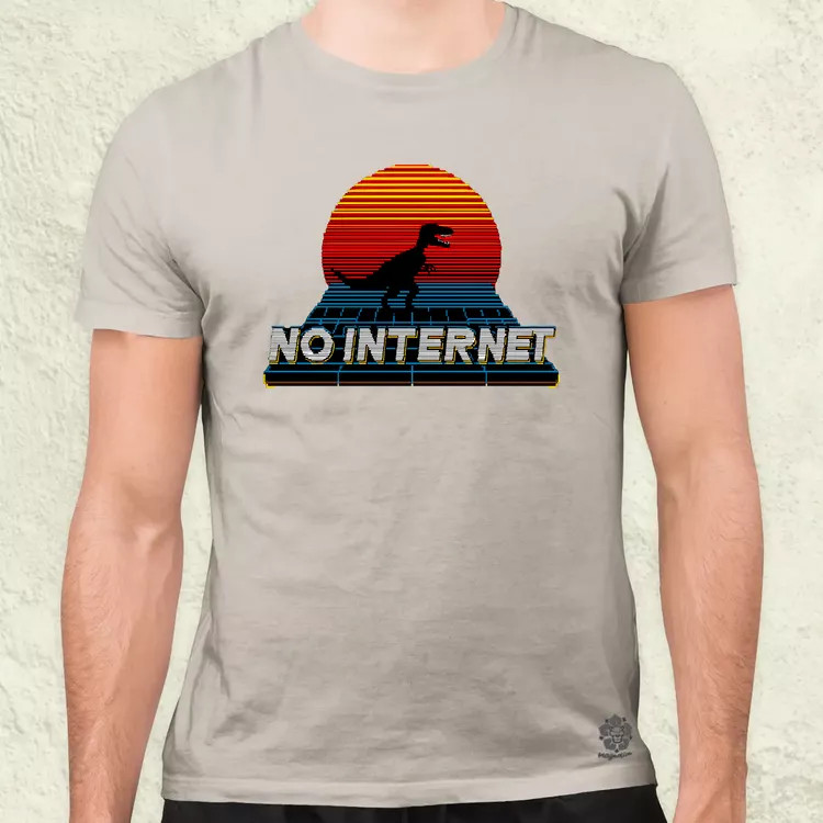 No internet férfi póló