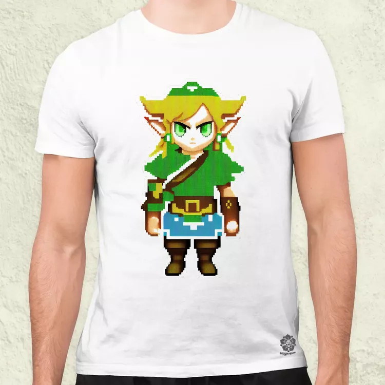 Pixelart Zelda férfi póló