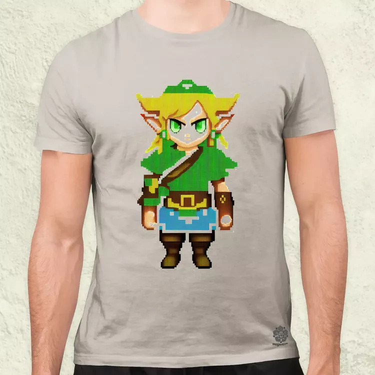 Pixelart Zelda férfi póló