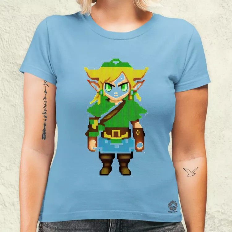 Pixelart Zelda női póló