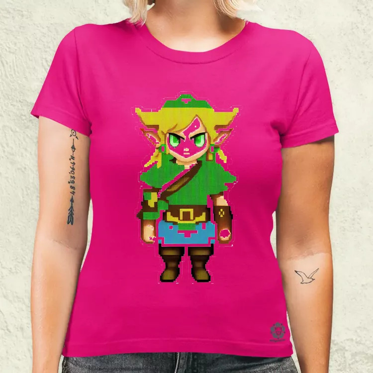 Pixelart Zelda női póló