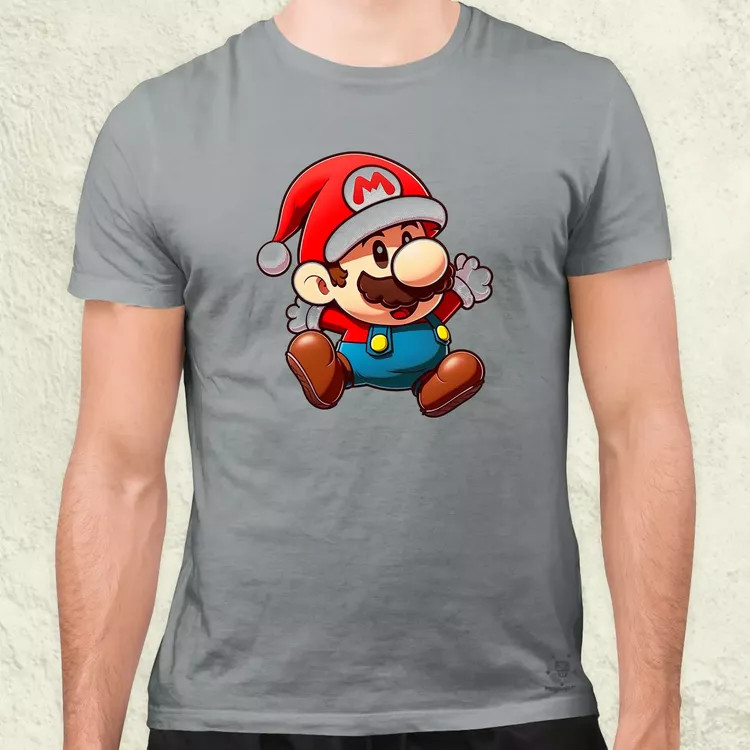 Xmas Mario v1 férfi póló