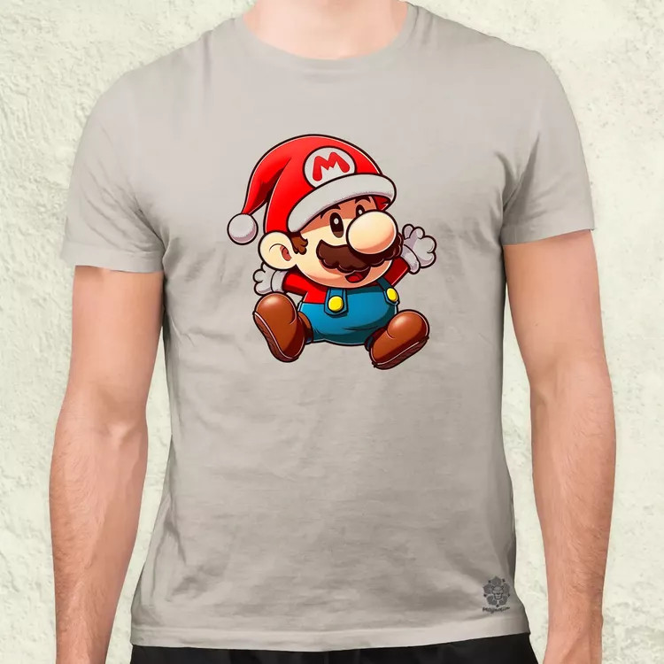 Xmas Mario v1 férfi póló