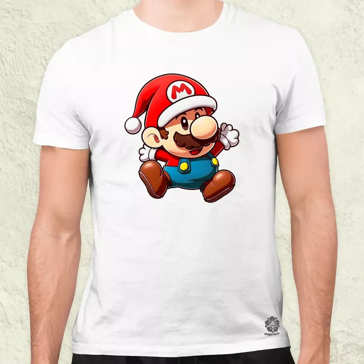 Xmas Mario v1 férfi póló