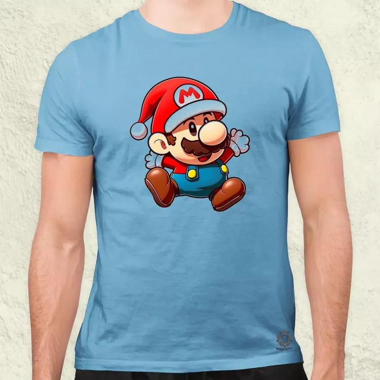 Xmas Mario v1 férfi póló