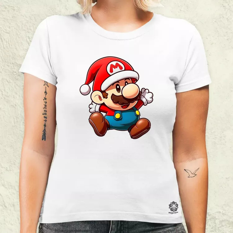 Xmas Mario v1 női póló