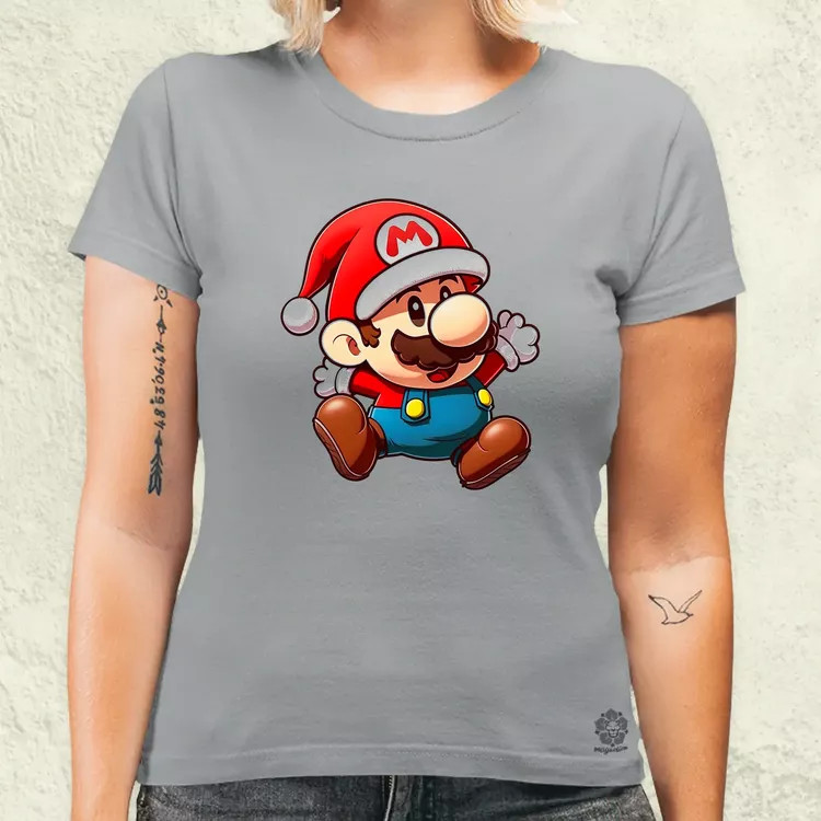 Xmas Mario v1 női póló