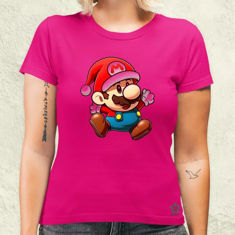 Xmas Mario v1 női póló