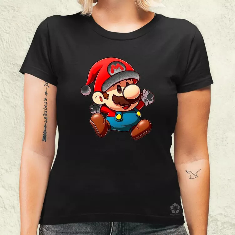 Xmas Mario v1 női póló