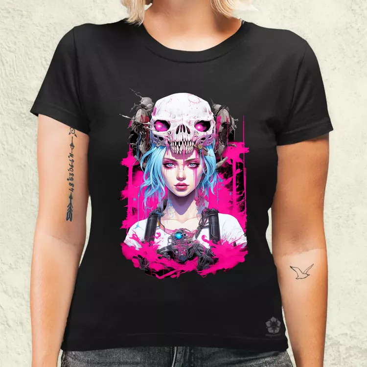 Anime cyberpunk fantázia v2 női póló