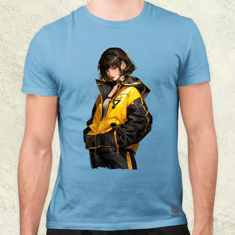 Anime lány pózol v2 férfi póló