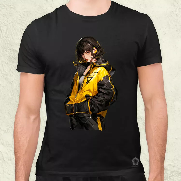 Anime lány pózol v2 férfi póló