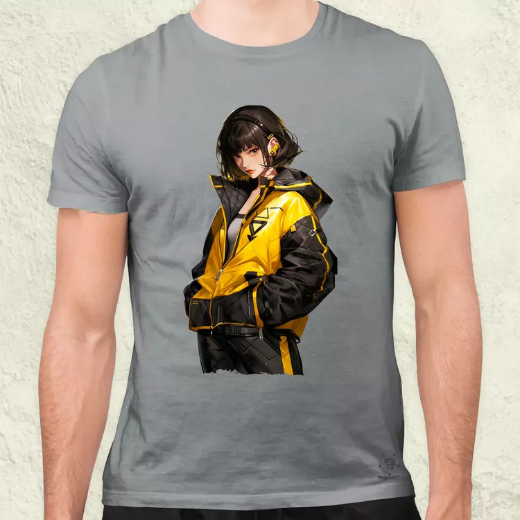 Anime lány pózol v2 férfi póló