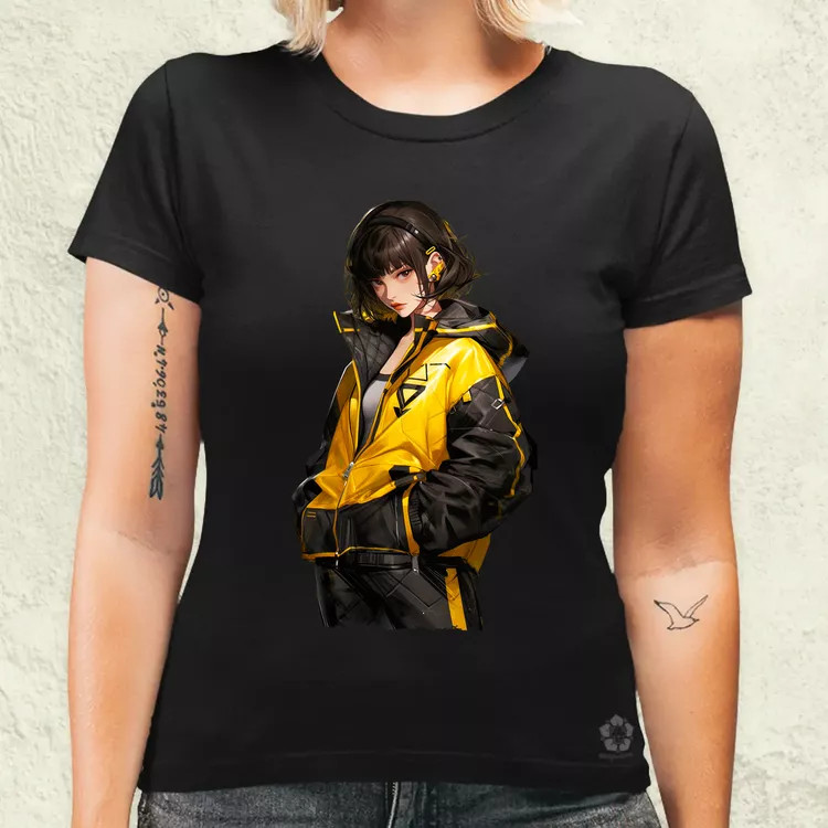 Anime lány pózol v2 női póló