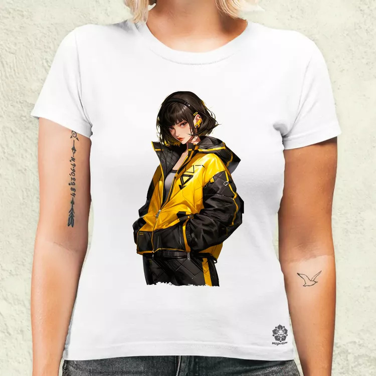 Anime lány pózol v2 női póló