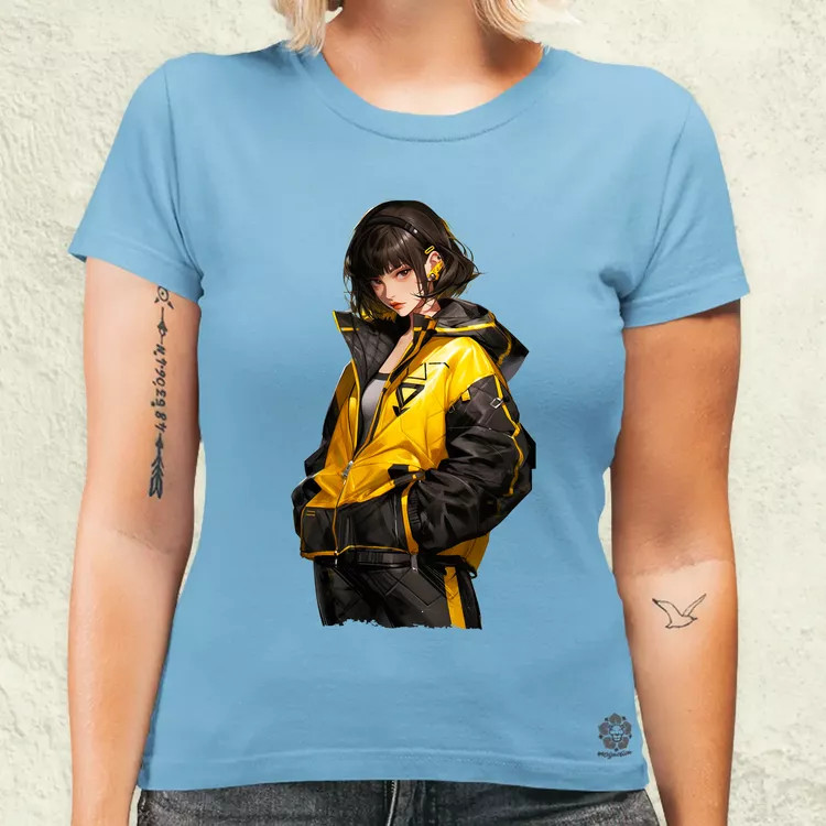 Anime lány pózol v2 női póló