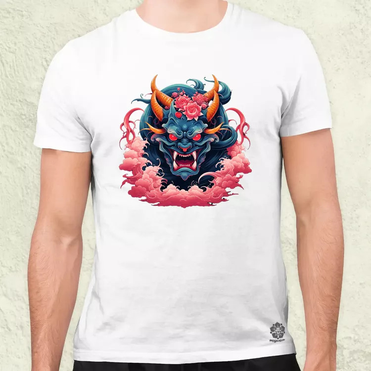 Anime Oni maszk v1 férfi póló