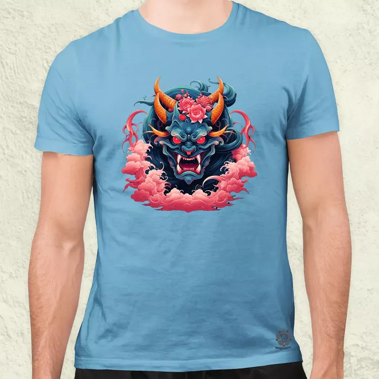 Anime Oni maszk v1 férfi póló